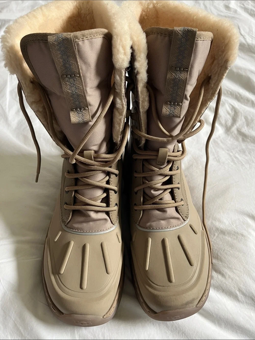 UGG Men's Size 10 City Butte 1153390 DUNE Leather Waterproof Snow Rain boots